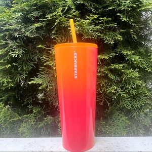 Starbucks 2022 Summer Lemon Prism Spray Ombre Gradient Tumbler 24oz